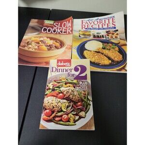3 Softcover Diabetic Cookbooks